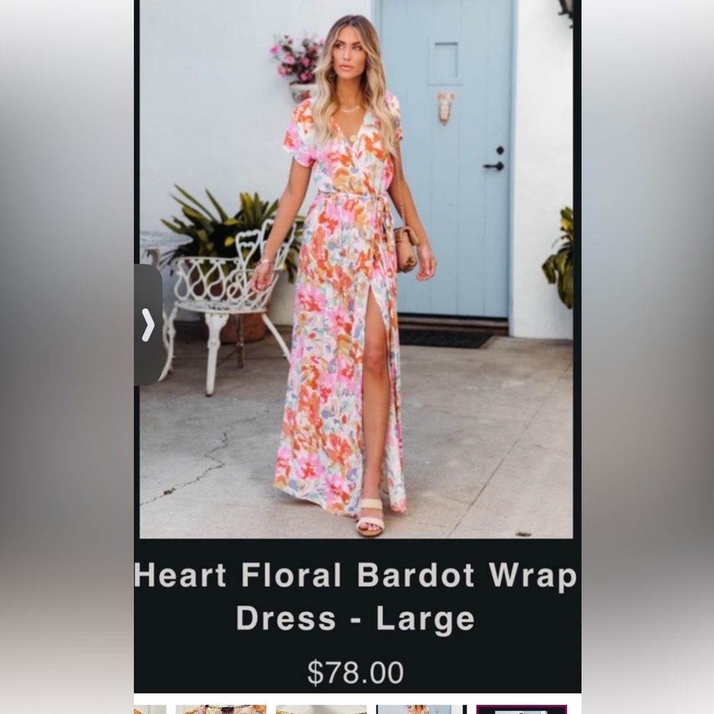 Beautiful wrap dress, I had snaps added for modesty